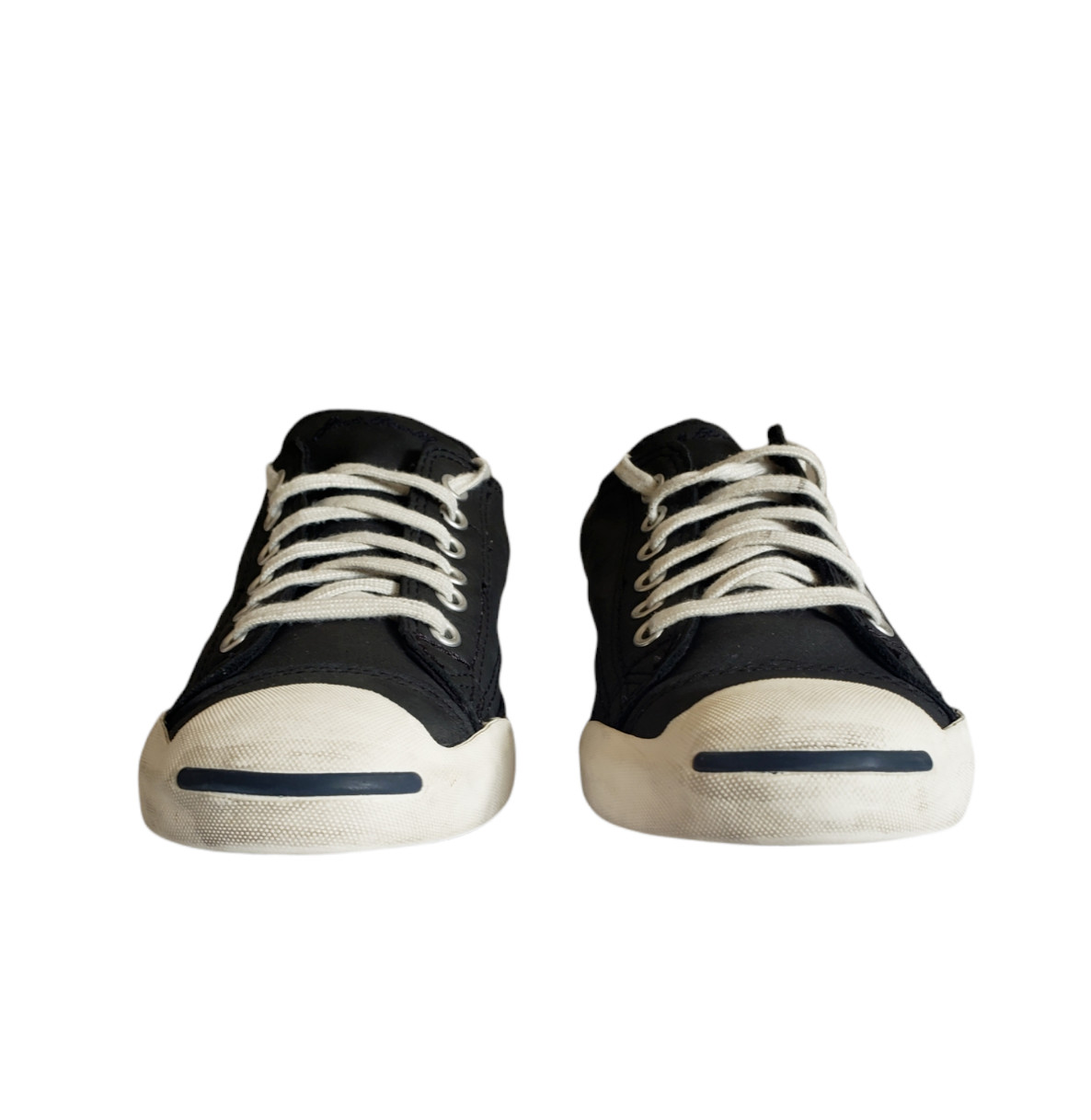 Converse Jack Purcell Ox Sneaker Black Leather Athletic Shoe Women’s Size 8 image 3