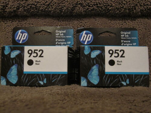 Lot of 2 HP F6U15AN Black Ink Cartridge Genuine OEM NEW # 952 OCT/2022 - Picture 1 of 4
