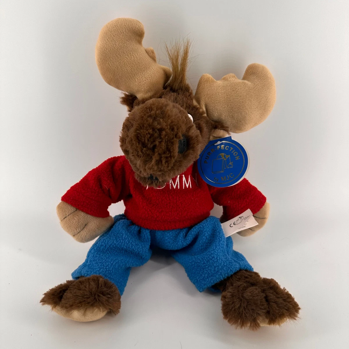Purr Fection by MJC Tommy Moose 12 Plush Stuffed Animal Vintage Sweater Pants