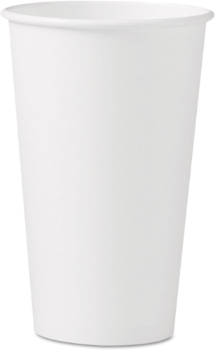Solo 316W-2050 16 Oz White SSP Paper Hot Cup (Case of 1000) - Afbeelding 1 van 2