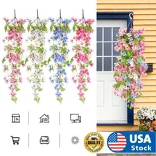 1/2/4pcs Artificial Fake Vine Garland Flowers Hanging Plants Home Wedding Decor
