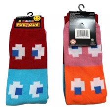 PAC MAN Socks - 2 PAIRS Size 6-12 - Fast Shipping
