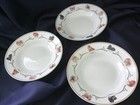 3 DANBURY MINT dinnerware RIMMED SOUP BOWLS pomeranian dog NEVER USED! EXCELLENT — photo 1
