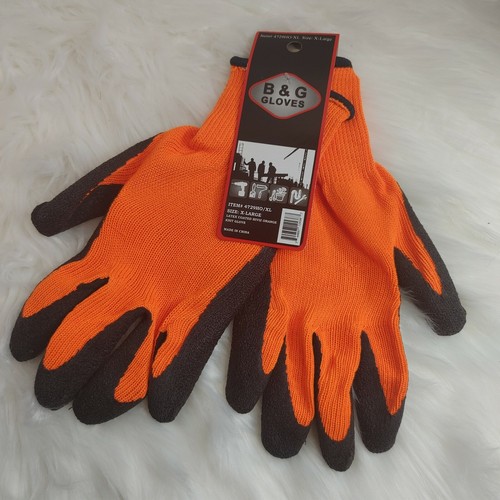  Guanti da lavoro B&G Lattice Immerso Alta Visibilità Arancione - X-Large - Foto 1 di 6