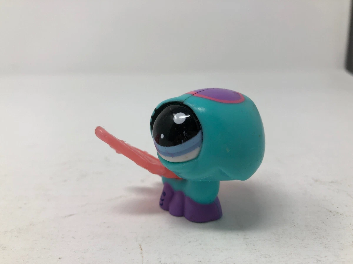 Rare LITTLEST PET SHOP DRAGONFLY TEAL PURPLE BLUE EYES push LIGHTS UP 2305 LPS