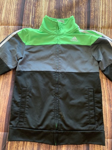 Adidas Boy's Long Sleeve Full Zip Side Pockets Multicolor Track Jacket Size: 7 - Picture 2 of 12