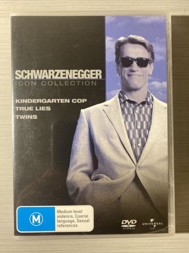 Kindergarten Cop / True Lies / Twins (DVD) Schwarzenegger Icon Collection VGC R4 - Picture 1 of 2