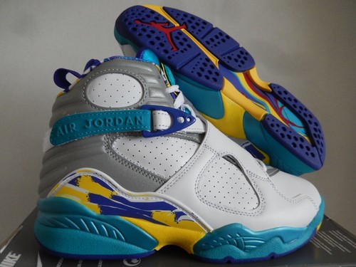 WMNS NIKE AIR JORDAN 8 RETRO WHITE-AQUA 