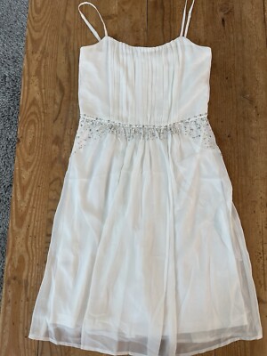 calvin klein white sequin dress CALVIN KLEIN Women White lined party evening beaded sequin Dress 2