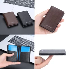 Men's Leather Wallet Foldable Purse Multi-card Slot ID Card Holder Pocket Purse