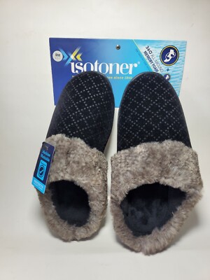 Isotoner Velour Sabrine Hoodback Slipper Women's S/M Memory