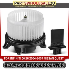 Rear HVAC Blower Motor & Resistor Kit for Nissan Pathfinder w/o Climate Control