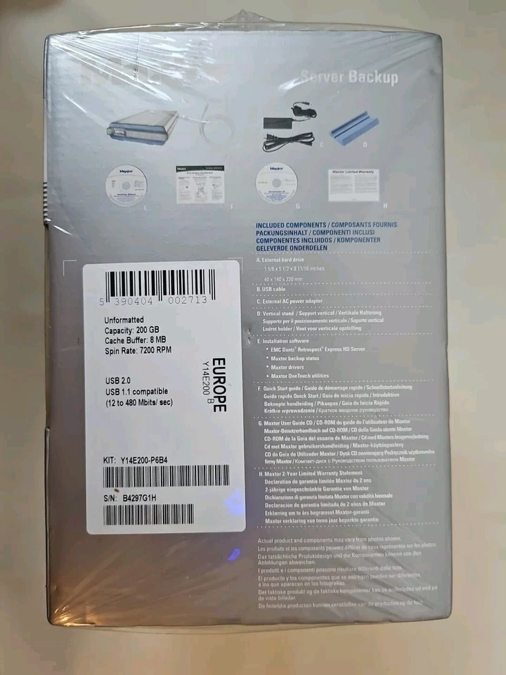 Factory Sealed Maxtor One Touch 2 Small Business Edition 200/300GB Backup Server - Image 2 of 4