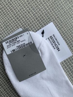 New with Tags Authentic Balenciaga Logo Tennis Socks white New with Tags Authentic Balenciaga Logo Tennis Socks white