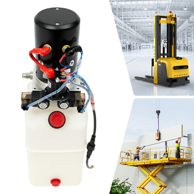 22 Mpa Hydraulic Pump 6 Quart Single Acting Dump Trailer Pump Power Unit DC 12V