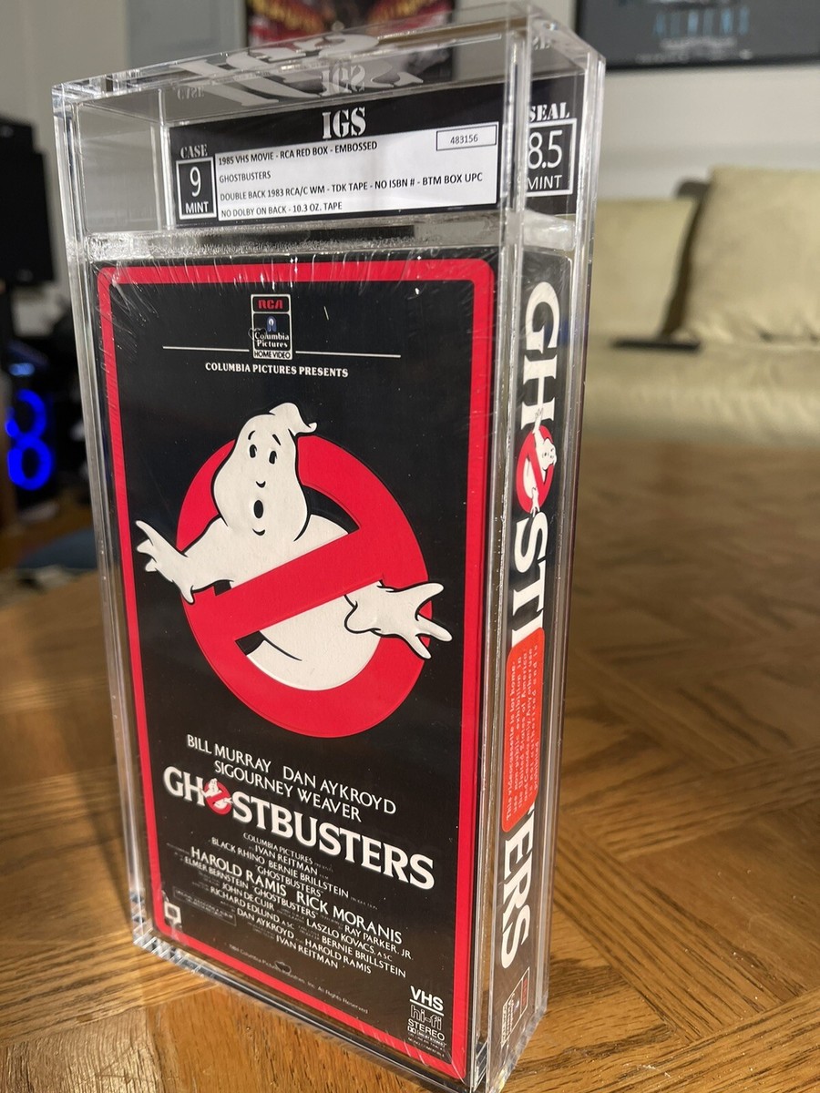 Ghostbusters VHS 1985 SEALED *TRUE FIRST PRINT* Embossed logo IGS