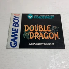 Double Dragon Instruction Booklet ONLY! (Game Boy, GB) Original Gameboy Manual