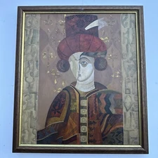 Masterful CUBISM PAINTING PORTRAIT ABSTRACT MODERNISM 1960'S Mystery Artist