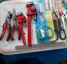 7X pump long nose plier SHEARS pipe wrench multi grip pump pliers