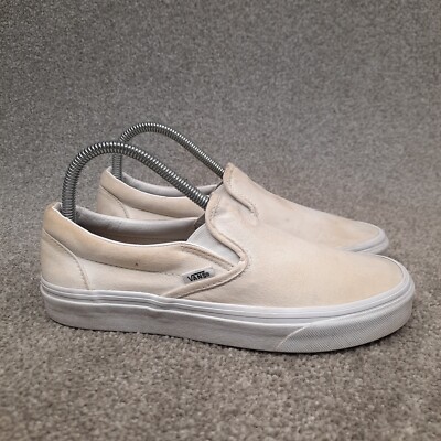 Vans Womens Slip On Shoes Size Sneakers Triple White 500714 Canvas Low  Top