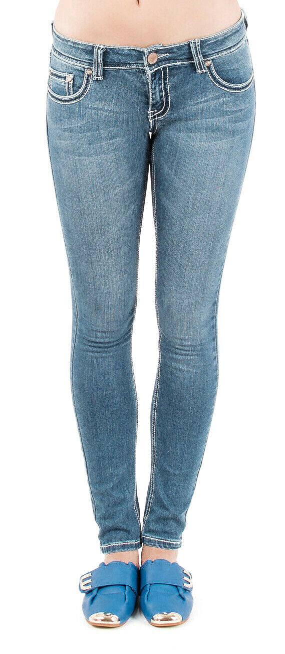 Women's New Blue Skinny Denim Slim Cotton Sale Jeans #8