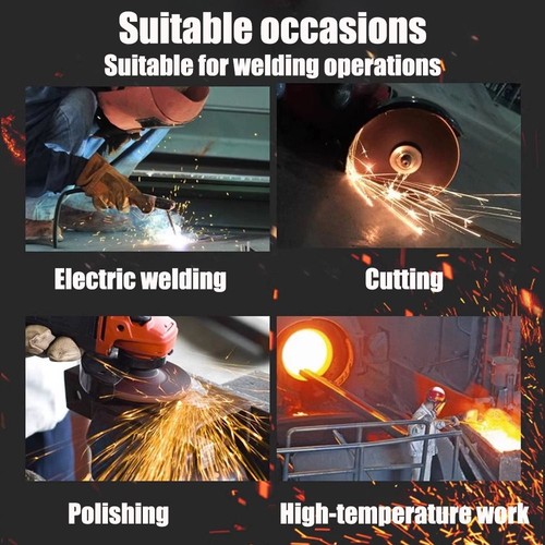 Wear Resistant Labor Gloves Cowhide Safety Gloves Welding Gloves Farm Garden - Picture 11 of 11