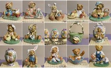 Various Enesco Cherished Teddies Spring/Easter Figurines