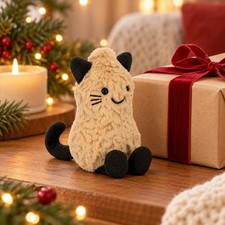 Jellycat Amuseable Peanut Cat Plush Toy Gift_TAGS & Dustbag