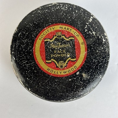 Vintage Max Factor Hollywood Society Make-Up Face Powder Tin Rachelle