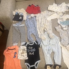 Lot Of 20 Items Boy Clothes Size 3-6 Months Gap Disney Shirt Pjs Carters 1 Piece