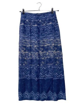CITYLIFE Wickelrock Damen Rock Gr. DE 36 blau-wollweiß Casual-Look
