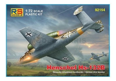 RS MODELS 92154 1/72 Henschel Hs-132 Jumo (4 Decals Für Luftwaffe, USA, Japan)