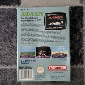 NES Rad Racer Spielpackung, Spielanleitung und 3D Brille