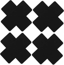 BlingKingdom 2 Pairs Black Cross Nipple Covers   Self-Adhesive Disposable Pastie