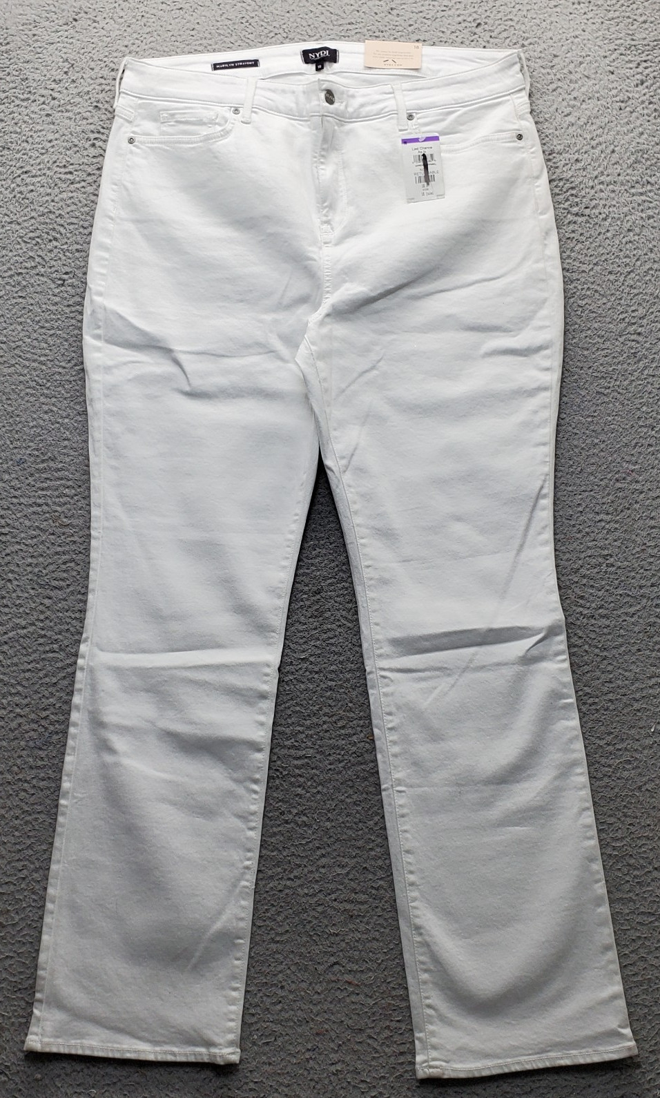 Womens 18 White Denim Marilyn Light Wash 5-pocket Design Str