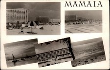 RPPC Mamaia Romania Beach view vintage postcard m529