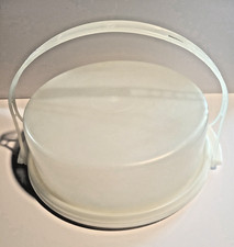 Vintage Tupperware Pie/Cake Carrier Keeper Base Lid Handle 719-1, 720-1, 721-1