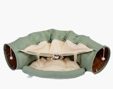 Cat's Telescopic Tunnel Cushioned Bed Pet Nest Teasing Balls Zipper Connection F