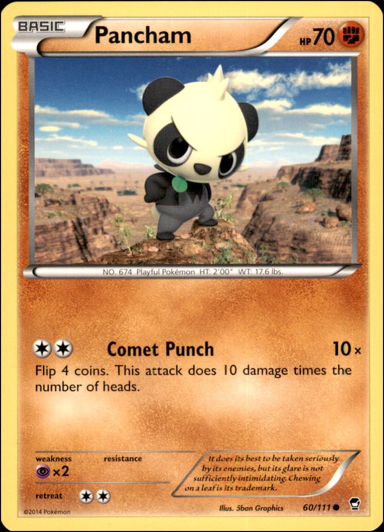 Pokemon - Pancham (60) #60/111 - XY - Furious Fists Common