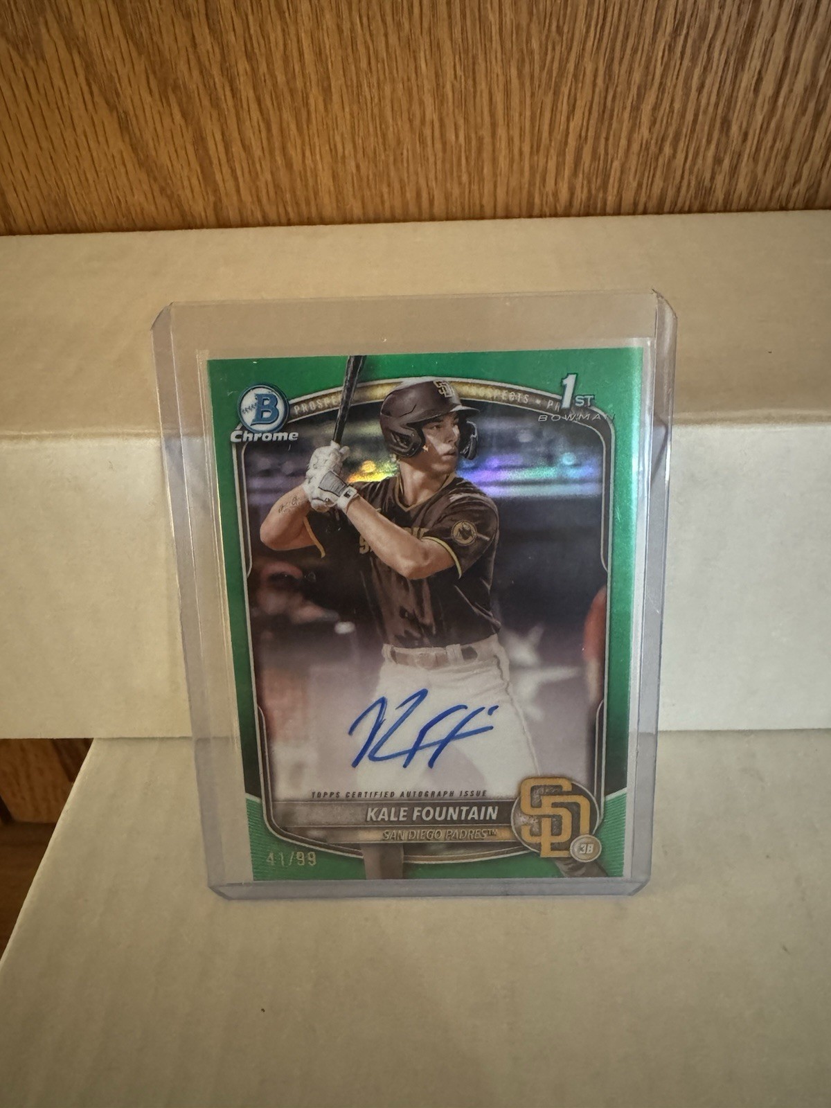 2025 Bowman Chrome Kale Fountain Auto /99 True Green Refractor Auto #CPA-KFO