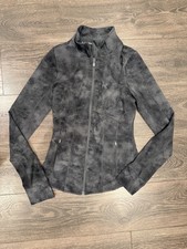 Women s XS Fabletics Full Zip Cold Weather Athletic Jacket Gray Black