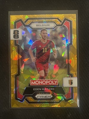 2026 Panini Prizm Monopoly FIFA World Cup Gold Ice #66 EDEN HAZARD