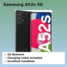 Samsung Galaxy A52s 5G –Black/White– 128GB – Dual SIM – Unlocked – Excellent 👌