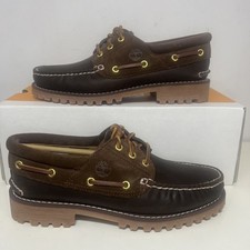Timberland Authentic 3-Eye Classic Boat Shoe Size 7 UK Brown Brand New