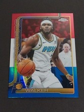 JARACE WALKER 2025 Topps Chrome Basketball Red White Blue Refractor #53 Pacers