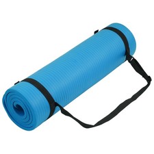Fitvids 1/2-Inch Thick High Density Exercise Yoga Mat, Carrying Strap Open Box 