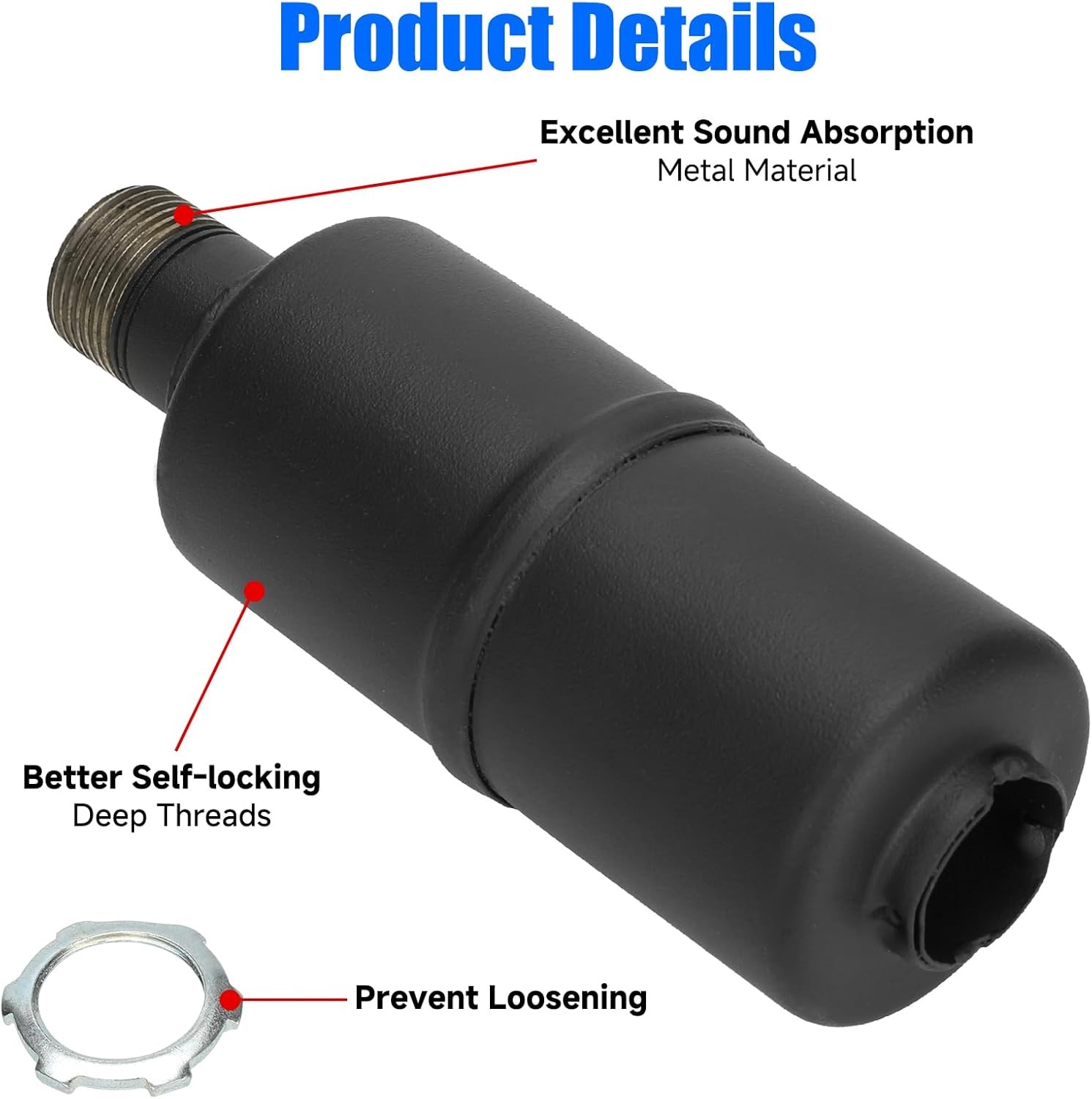 YOXUFA Exhaust Header Pipe Muffler Replacement for Predator 212 196cc black 