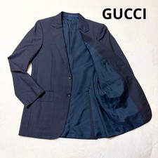GUCCI Tailored Jacket 44R Black Stripe