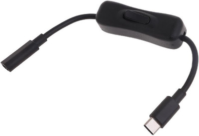Black for Power Switch USB C Male to Female Type C Extension Cable Inline On/Off