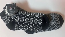 Cuddl Duds Women  s Terry Lounge Plushfill Non-Slip Socks 2 Pairs Size 4-10